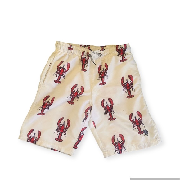 Large Boys U.S. Polo Assn. Swimming Swimsuit Quick Dry Swim Trunk Lobster 🦞 - Picture 1 of 2